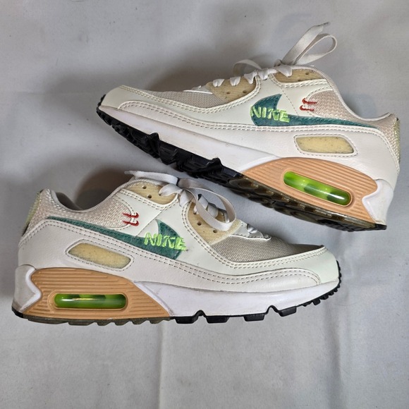 Nike Shoes - Nike Air Max 90 SE Wolens 7.5 Sun Club Sail White Neptune Green